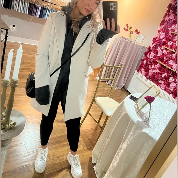 Wool Blend Midi Pea Coat - Picture 1 of 3